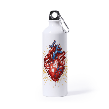 Garrafa alumínio, 800ml, coração