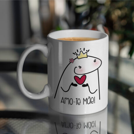 Caneca branca "Amo-te mãe"